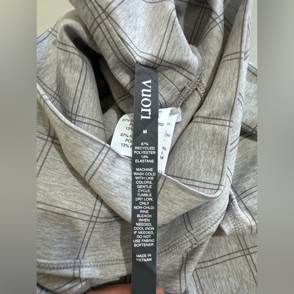 Vuori Gray Plaid Performance Leggings - Picture 2 of 5